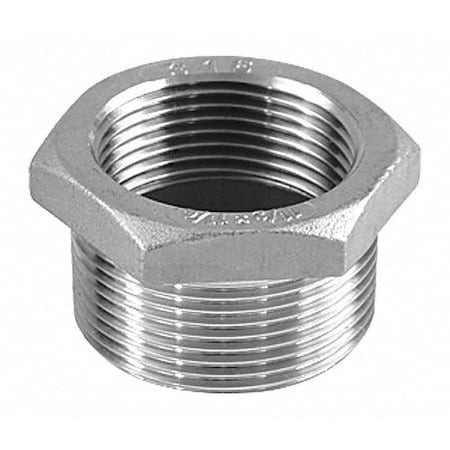 Zoro Select 600B113n010012 1" X 1/2" Mnpt X Fnpt 316 Ss Hex Reducing Bushing,