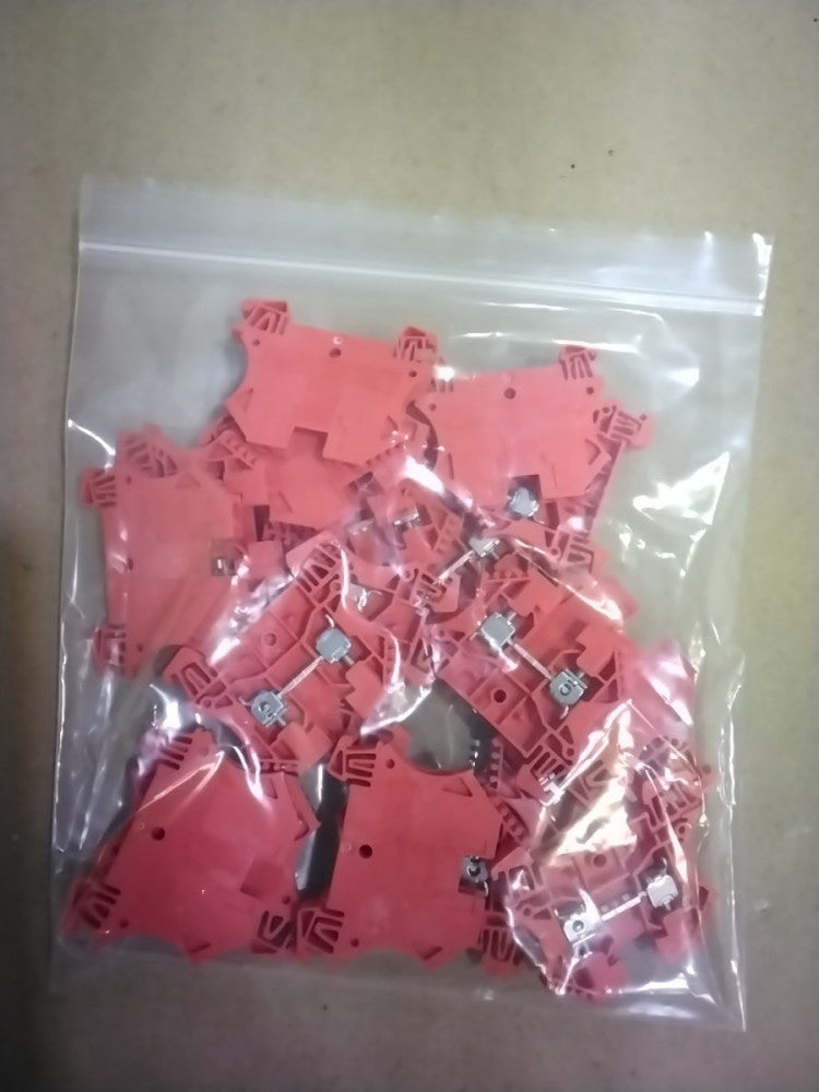 Allen Bradley 1492-H BUL. 1492 Style H Red Wire Terminal Block (Lot of 20)