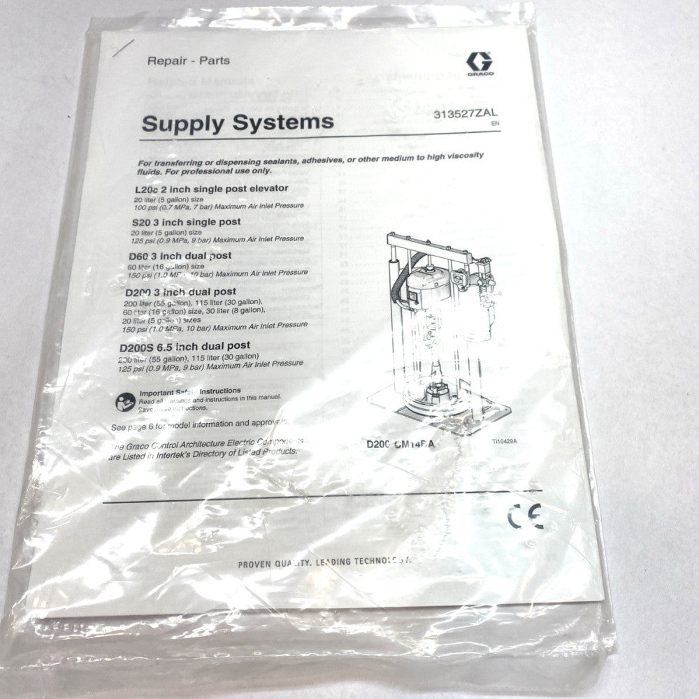 Graco 313527ZAL Repair Kit Manual