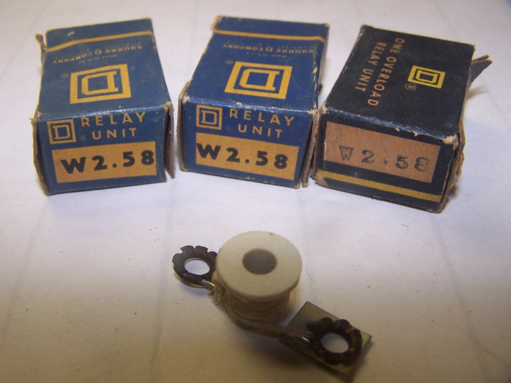 3) NEW SQUARE D W2.58 OVERLOAD HEATER ELEMENT  LOT OF 3