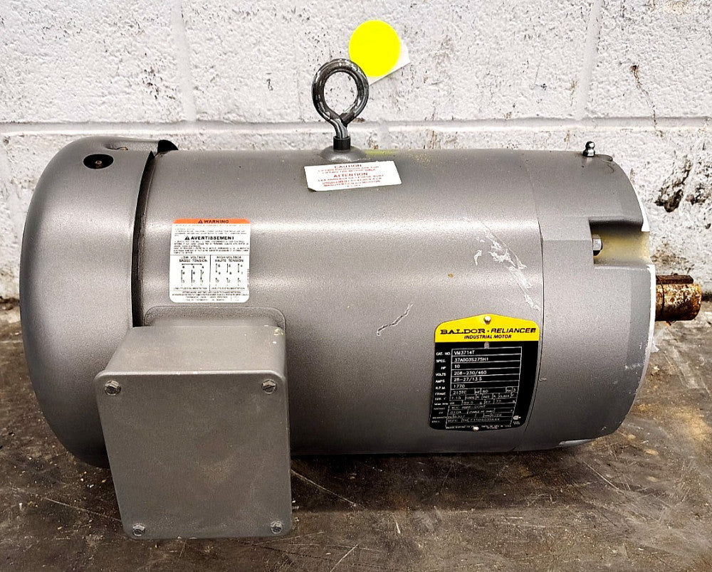 BALDOR INDUSTRIAL MOTOR VM3714T 10 HP 230/460 VOLT 26/13 AMP 1725 RPM 60 HZ 3 PH