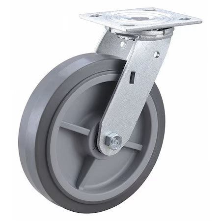 Zoro Select 400K49 Plate Caster,600 Lb. Load Rating,Swivel