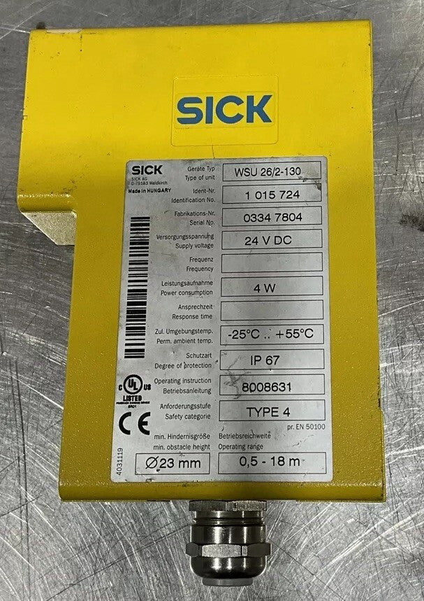 SICK WSU 26/2-130 Sicherheits Lichtschranken 1 015 724  Nos Surplus