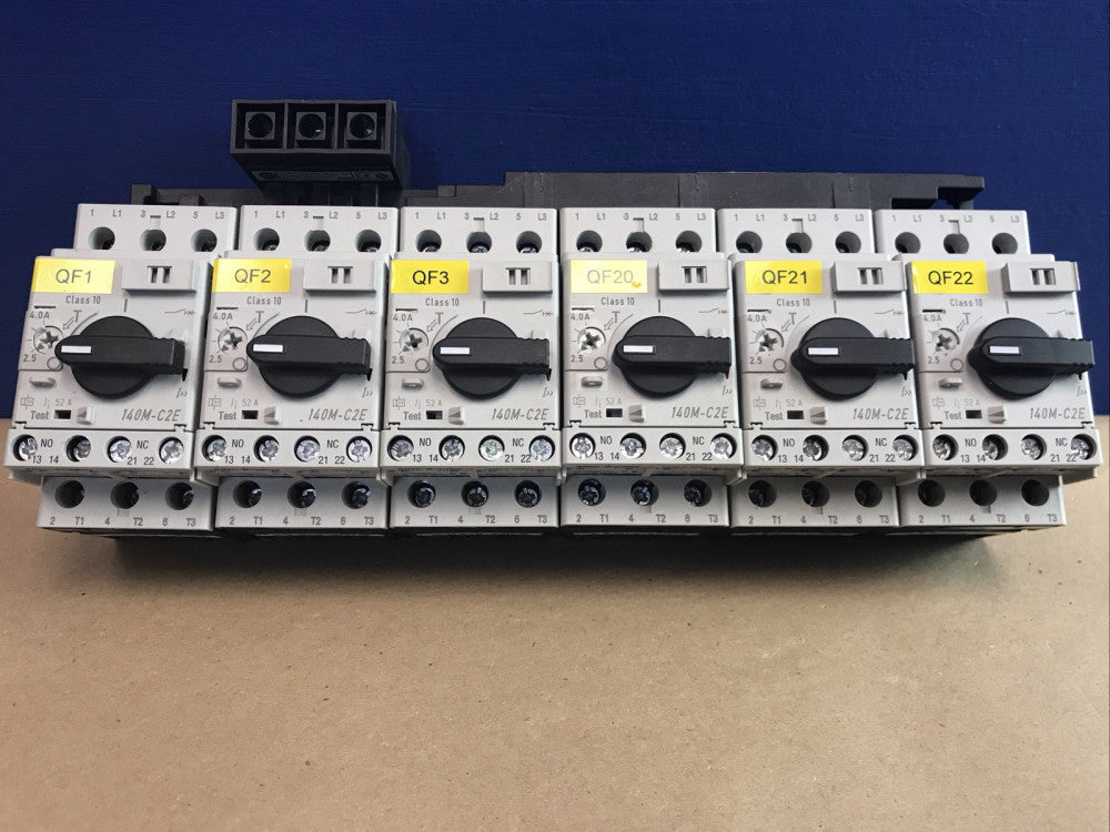 6X Allen Bradley 140M-C2E-B40 Motor Controller w/ 140M-C-W454N & 140M-C-WTEN