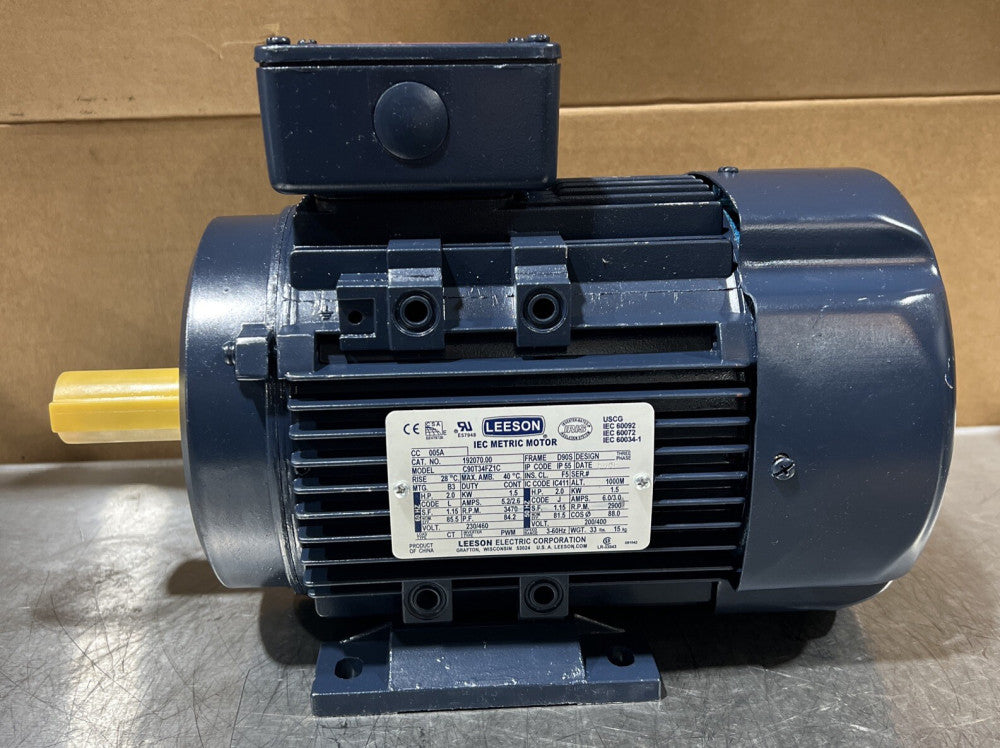 Leeson Cat No 192070.00 Motor 2 HP Nos Surplus