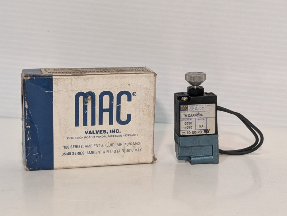 MAC Valves TM-DAAP-4DA Solenoid Coil Part w/ Push Turn Lock, Pre-Owned, As Shown