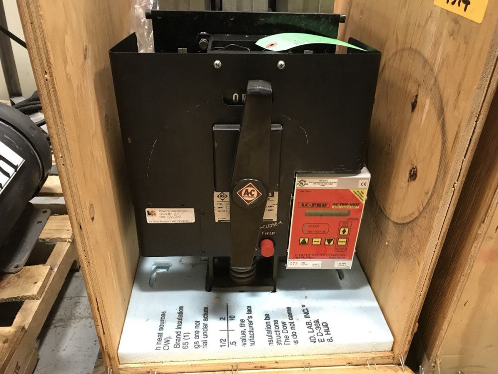 ALLIS CHALMERS LA-25A AIR CIRCUIT BREAKER RETROFITED WITH AC-PRO TRIP UNIT