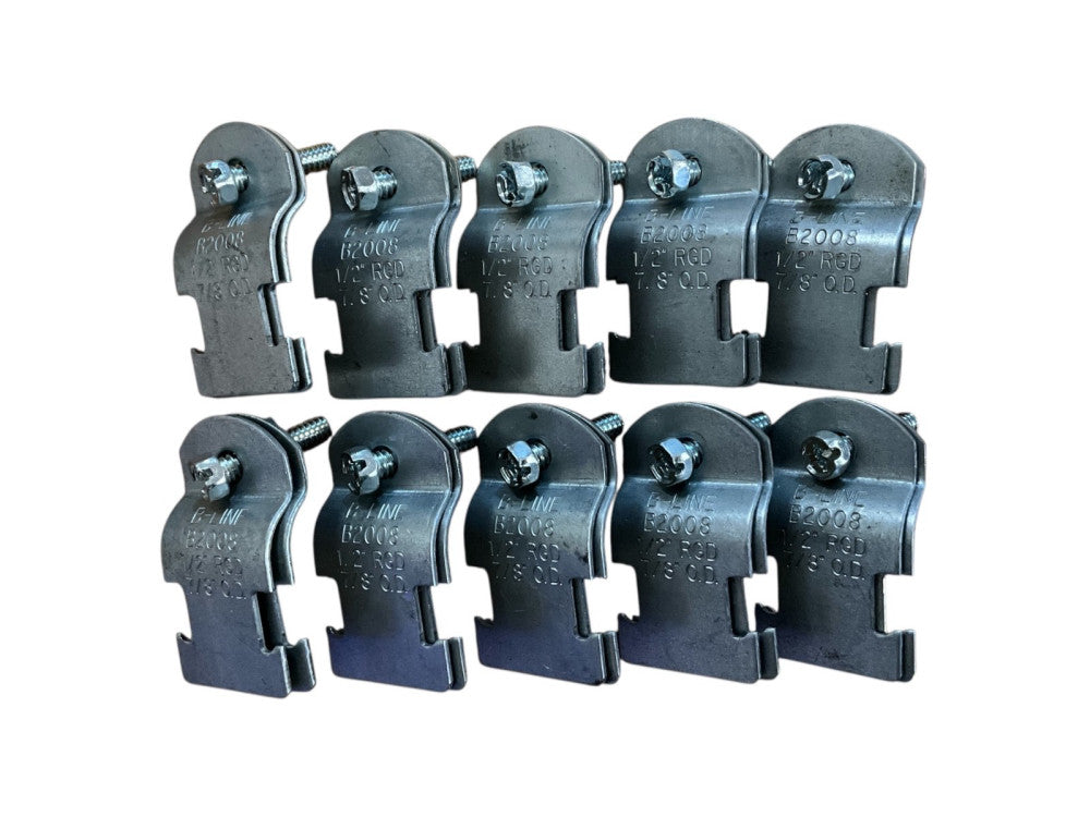 PACK OF 10 EATON B-Line B2009PAZN Pipe Clamp 3/4 in Conduit 600 Ib Load Steel