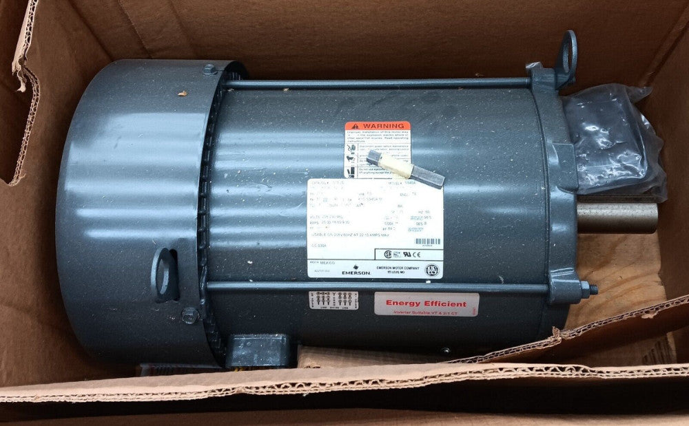 NEW EMERSON 7.5 HP AC MOTOR 208-230/460V 3-PHASE 1760 RPM 213T FRAME TE S7E2D