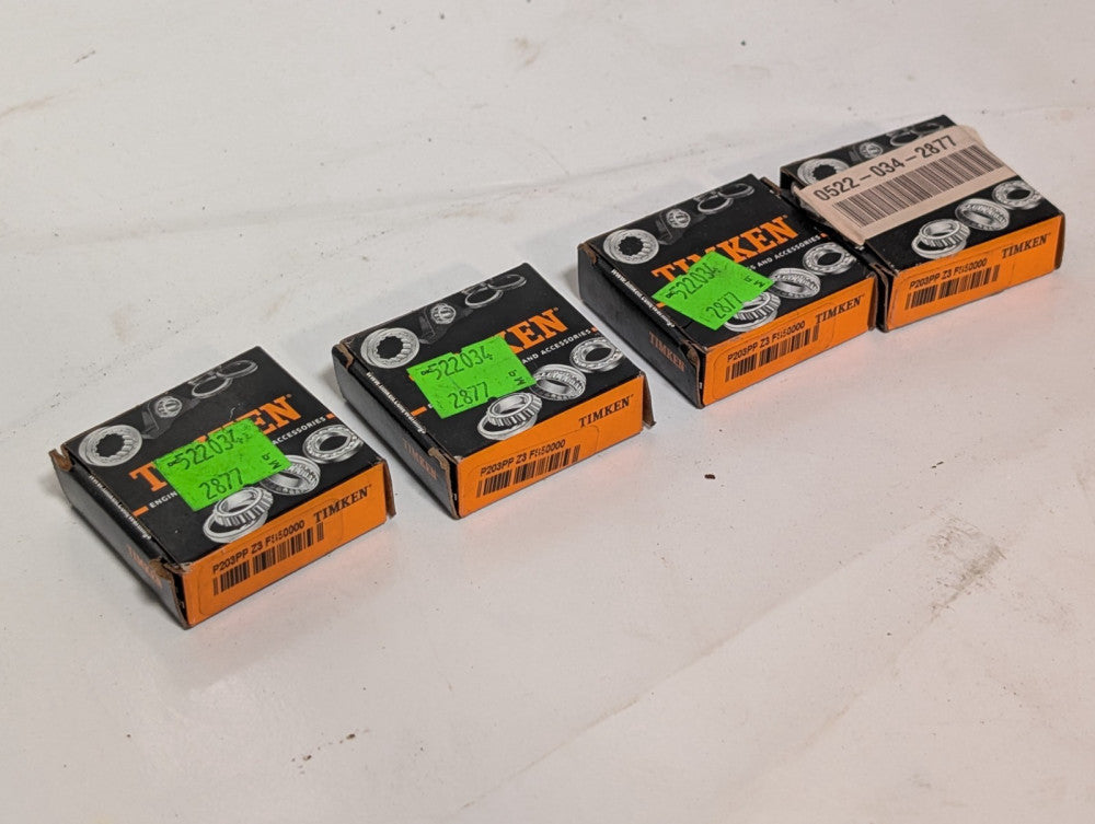 Lot of 4: Timken Fafnir P203PP USA-Z3 FS50000 Bearings, P203PP-Z3-FS50000