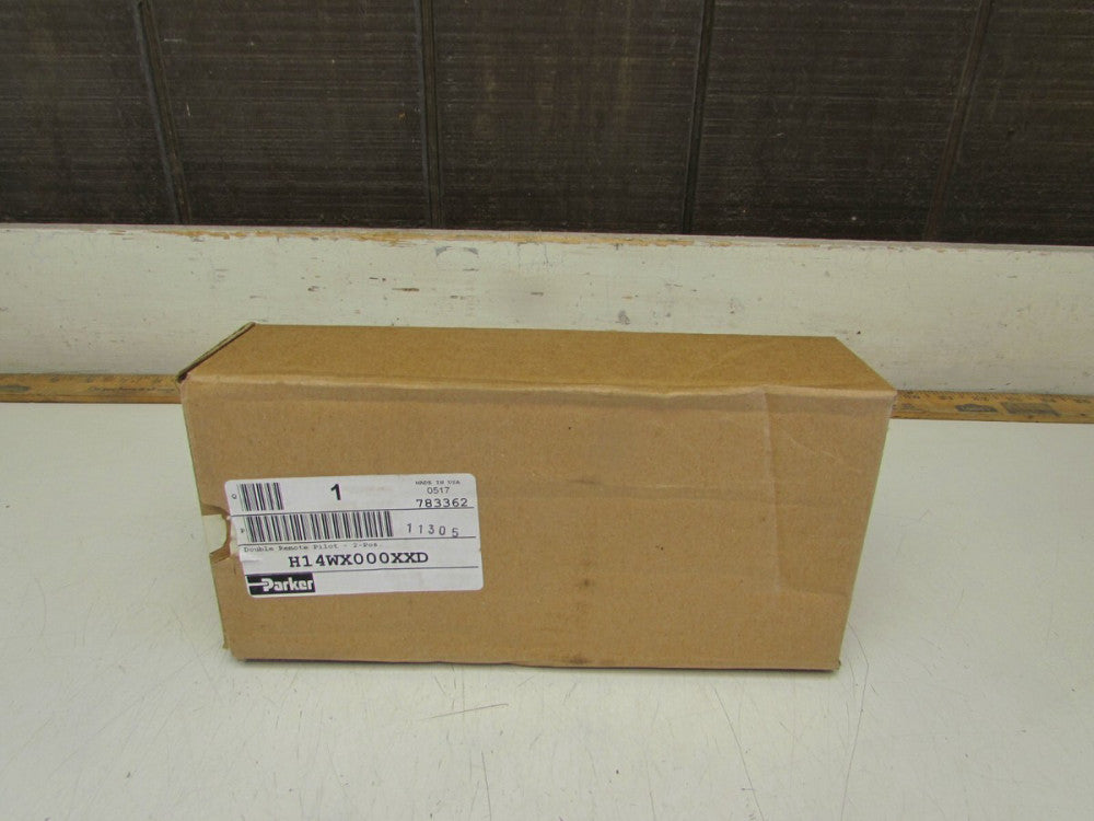 PARKER DOUBLE REMOTE PILOT-2 POSITION VALVE H14WX000XXD, NEW IN BOX! MAKE OFFER!