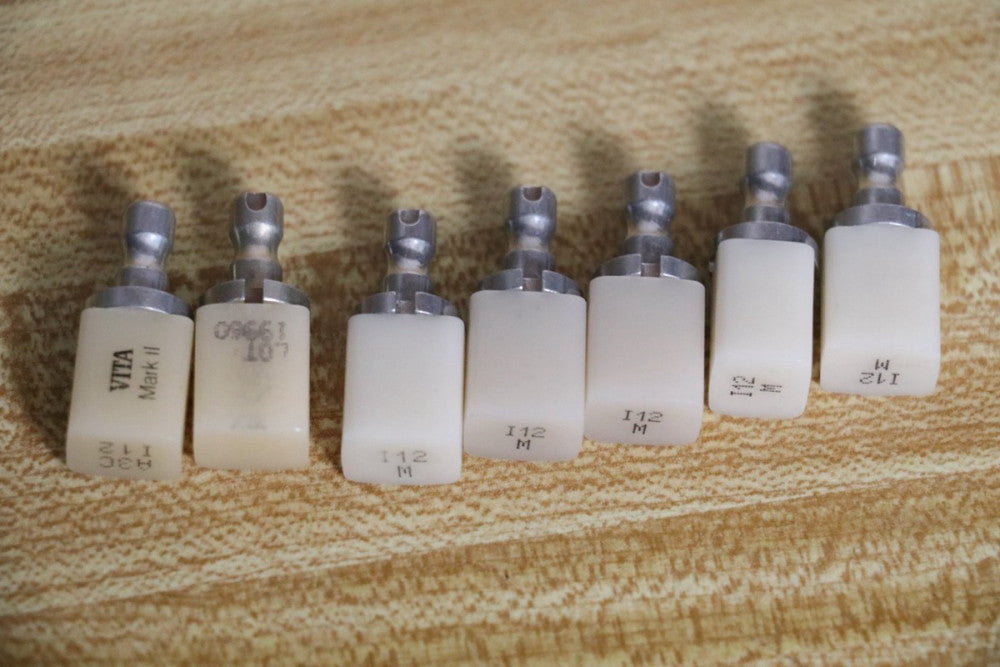 7x  Cam Dental Blocks I12M  FOR CEREC/INLABS  Two notch VITABLOCS