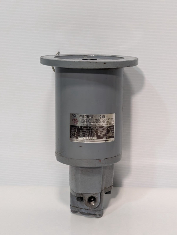Nippon Oil Pump NOP Trochoid TOP-IME75-4 12MA Type GP-75-4 3 Phase Used As Shown