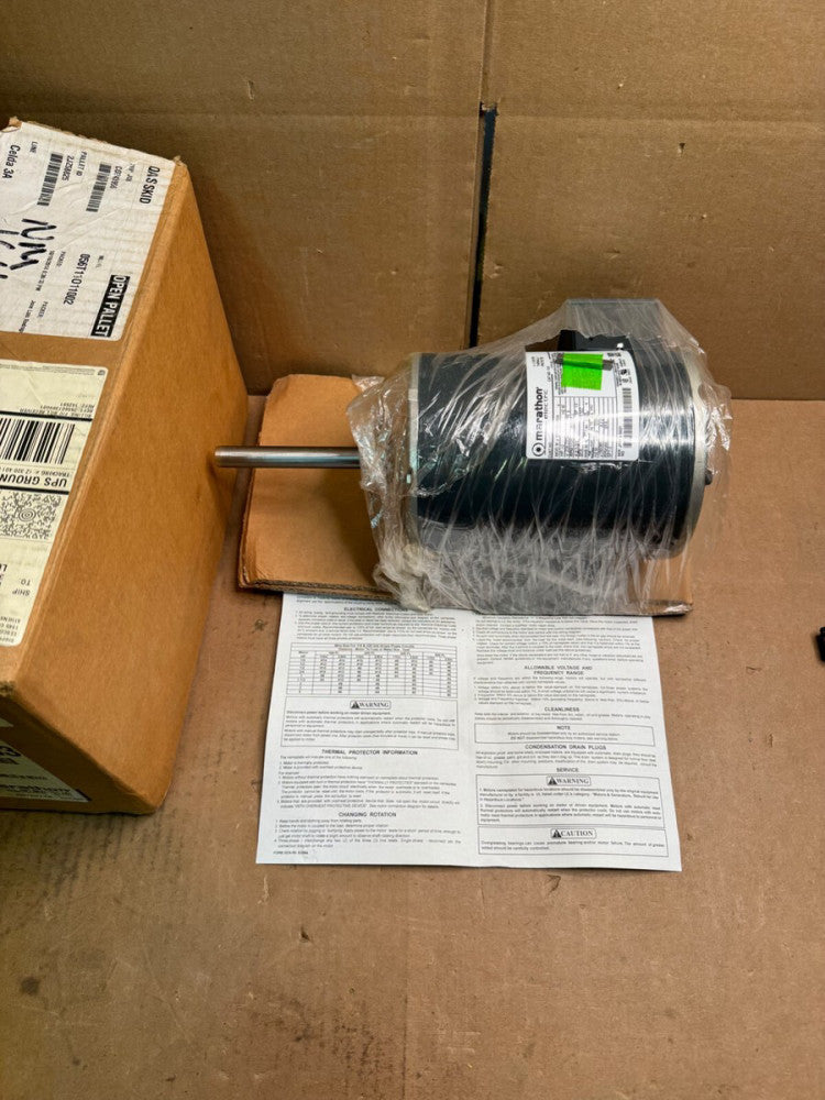 MARATHON WJ56T110110029A K 1/2-HP ELECTRIC MOTOR, 208-230/460-VAC, 1140-RPM