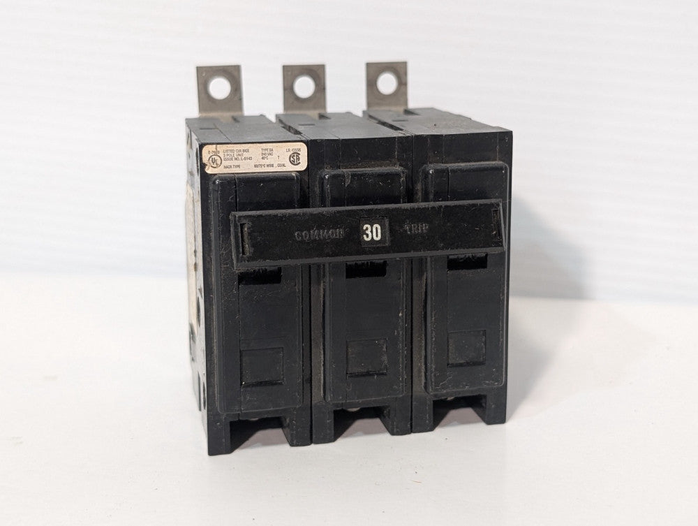 Cutler-Hammer BAB3030H Thermal Magnetic 30A Circuit Breaker Type BA 3-Pole 240V