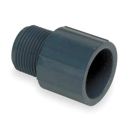 Zoro Select 836-005 Pvc Male Adapter, Mnpt X Socket, 1/2 In Pipe Size
