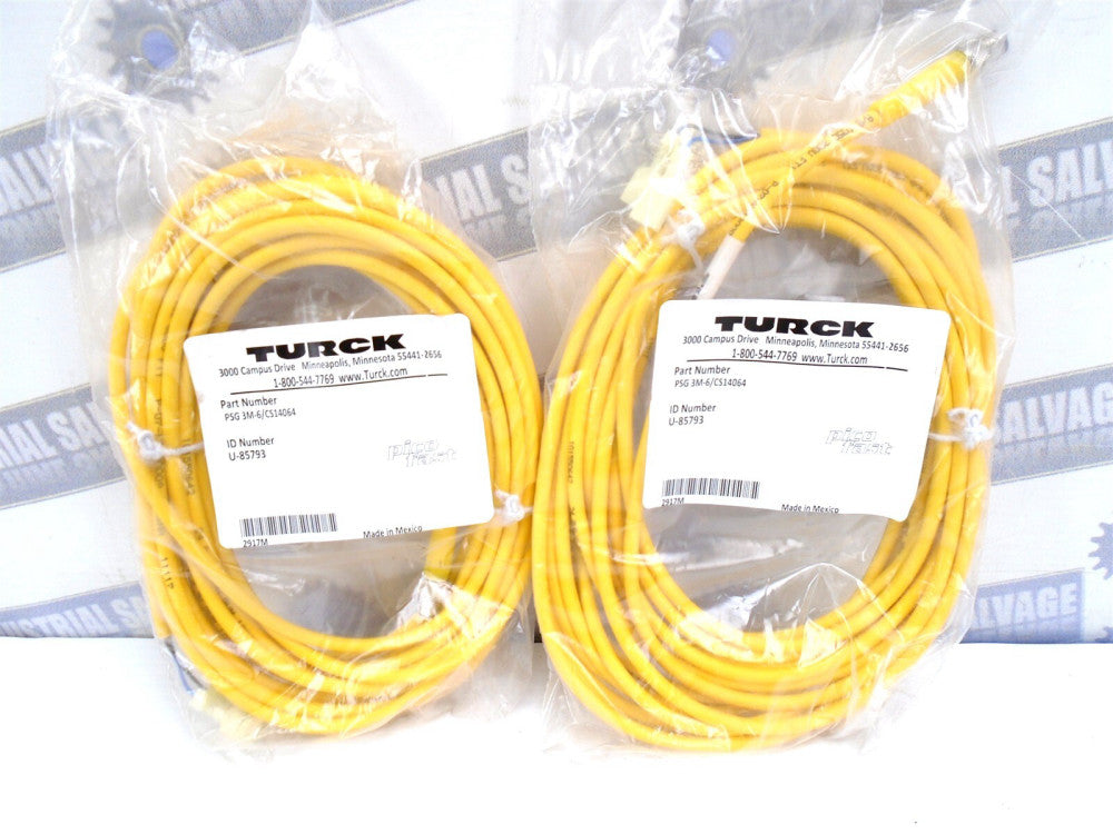 TURCK - PSG 3M-6 - PSG 3M-6/CS14064 - 6M(19ft) - M8 3-Pin to (2) F Spade U-85793