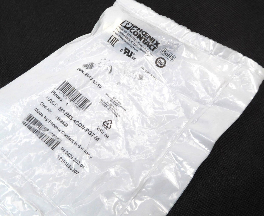 Phoenix Contact  SACC-M12MS-4CON-PG7-M  4 Pin Male Connector  NEW 