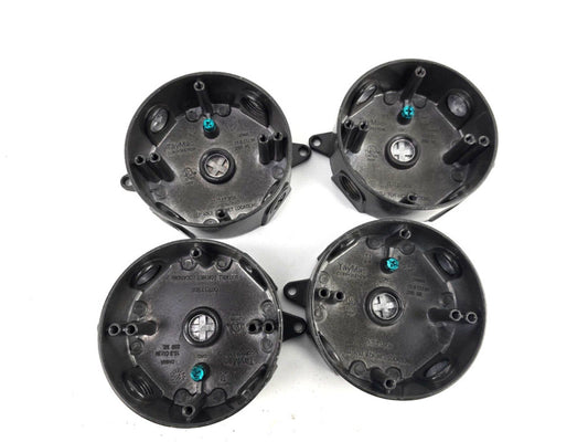 4pcs Taymac 4" Round Weatherproof Outlet Box Five Hole 15.8 CUIN