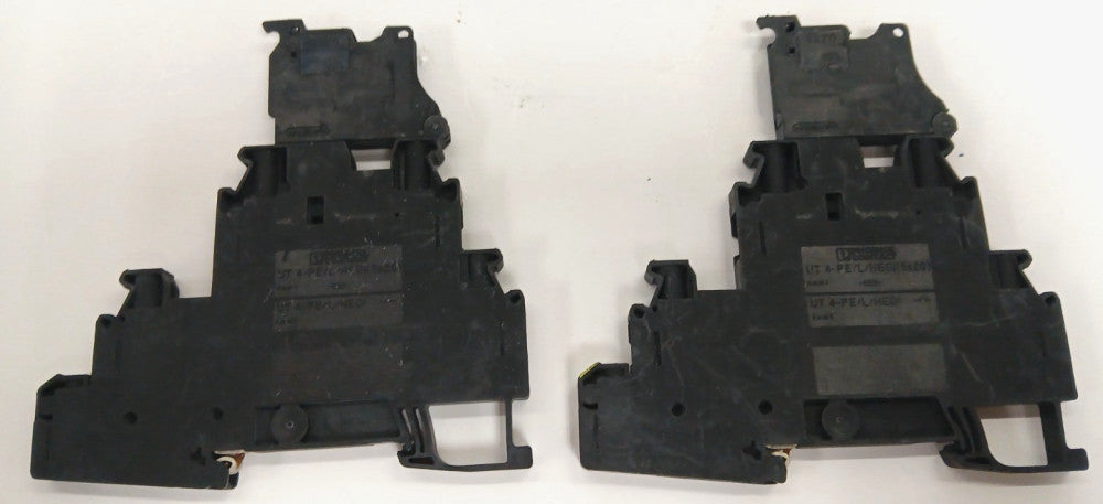 PHOENIX CONTACT LOT OF 2 FEED THROUGH TERMINAL BLOCK UT4PELHESI 15 X 20 28A 500V