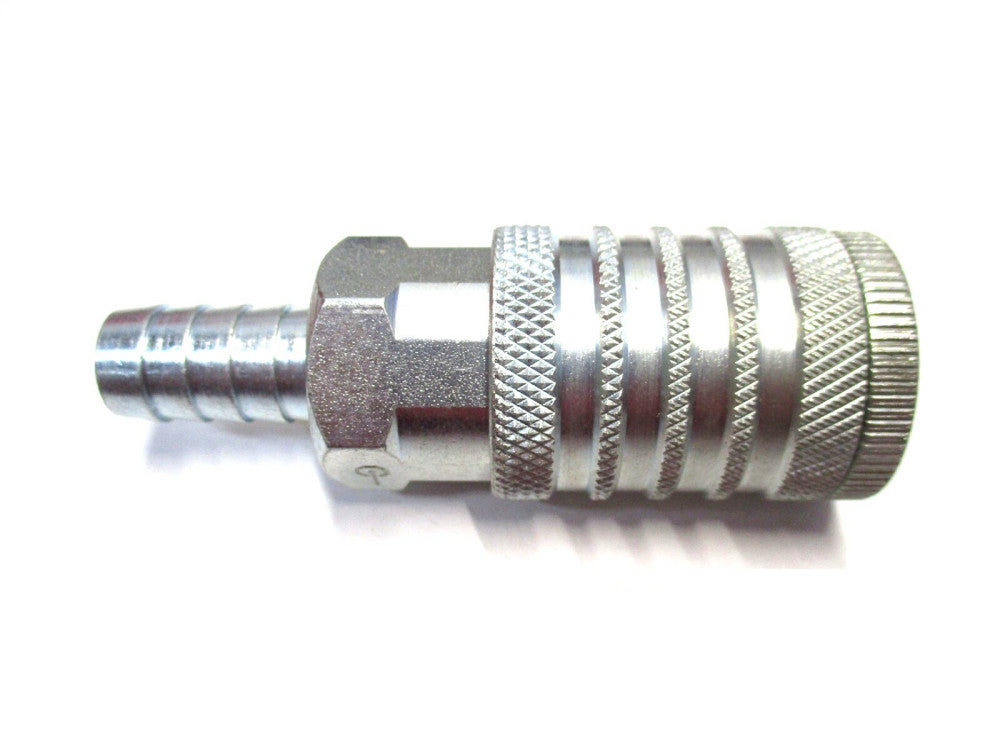 Coilhose 128 1/2" Body Plated Steel Hose Barb Industrial Pneumatic Hose Coupler 