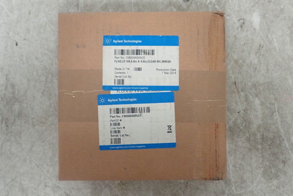 Agilent F06000400NCE Flange, CF, NR, 6.0in X 4.0in, CLEAR BH, 304ESR - NEW