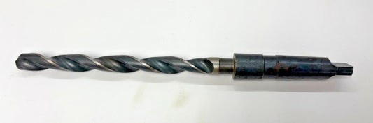 #3 MORSE TAPER SHANK 1/2" DRILL BIT, HIGH SPEED STEEL, 2 FLUTE, OAL 11-3/4"