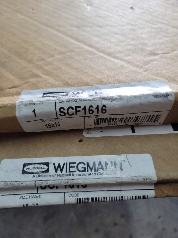 WIEGMANN SCF1616  Flush Cover (Screw-Cover Series) Carbon Steel - Gray  1- NOS