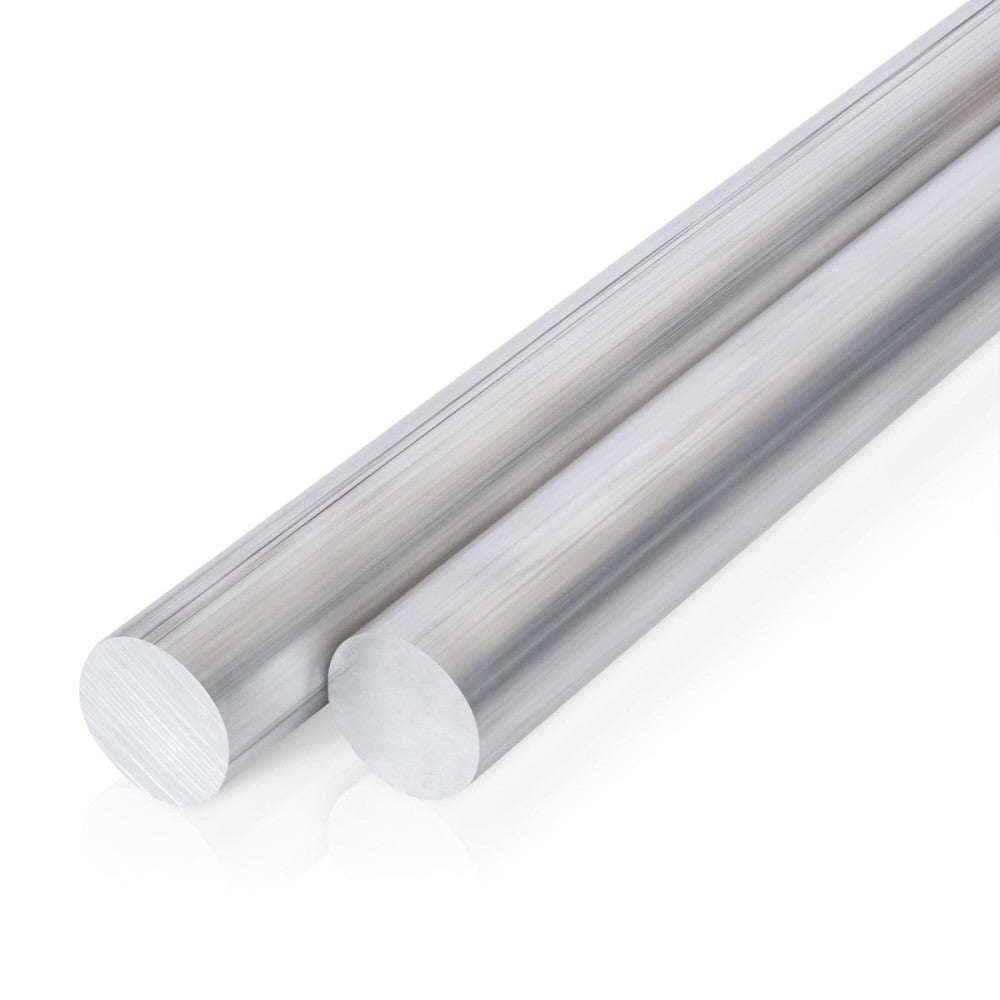 2 Pcs 1 Inch Diameter Round Aluminum Rod,Long 13" 6061 Aluminum Round Bar,T65...