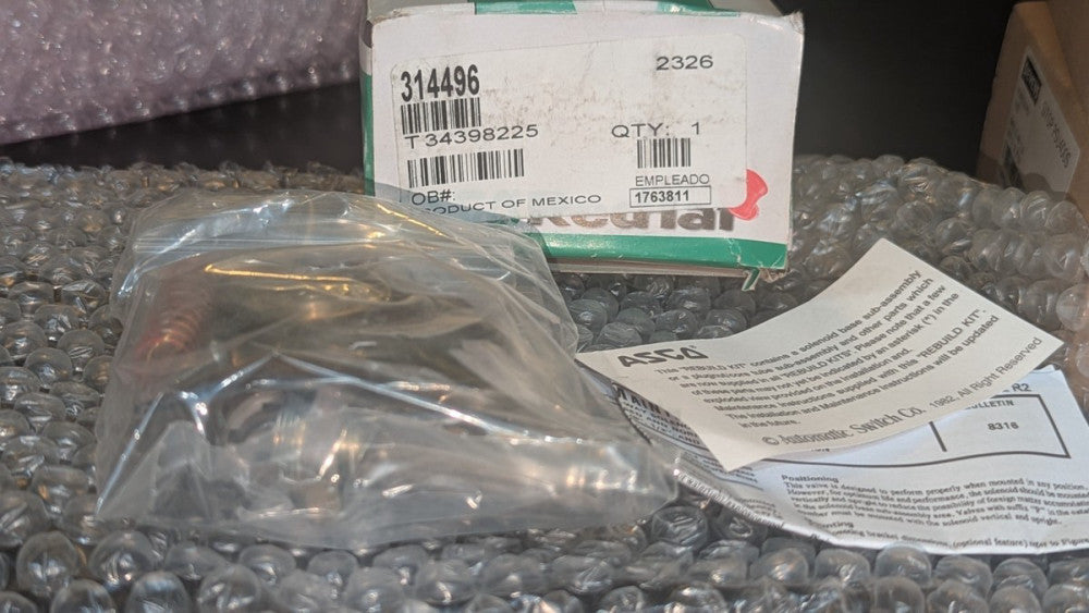 ASCO Red Hat Rebuild Kit 314996 / T34398225 NIB
