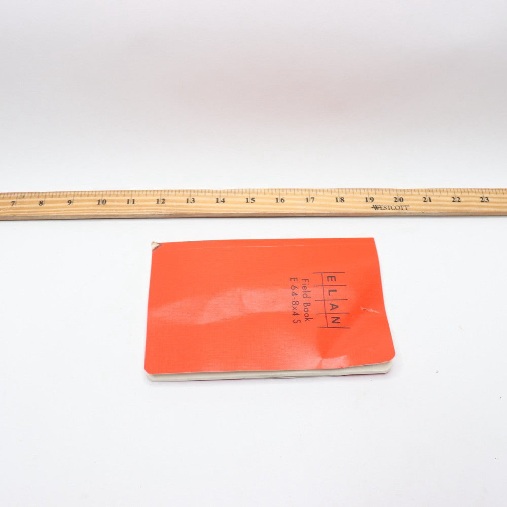Elan SewnField Surveying Book Orange Stiff Cover 4 5/8" x 7 1/4"