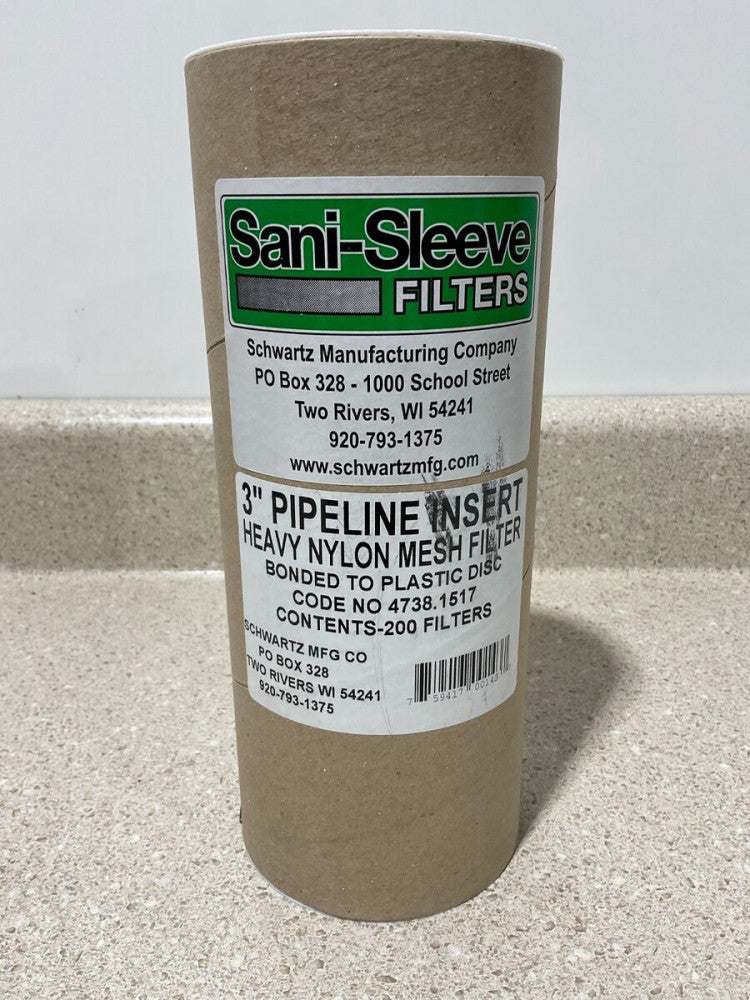 Schwartz MFG 4738-1517 3" Pipeline Insert NEW (Pack of 200)