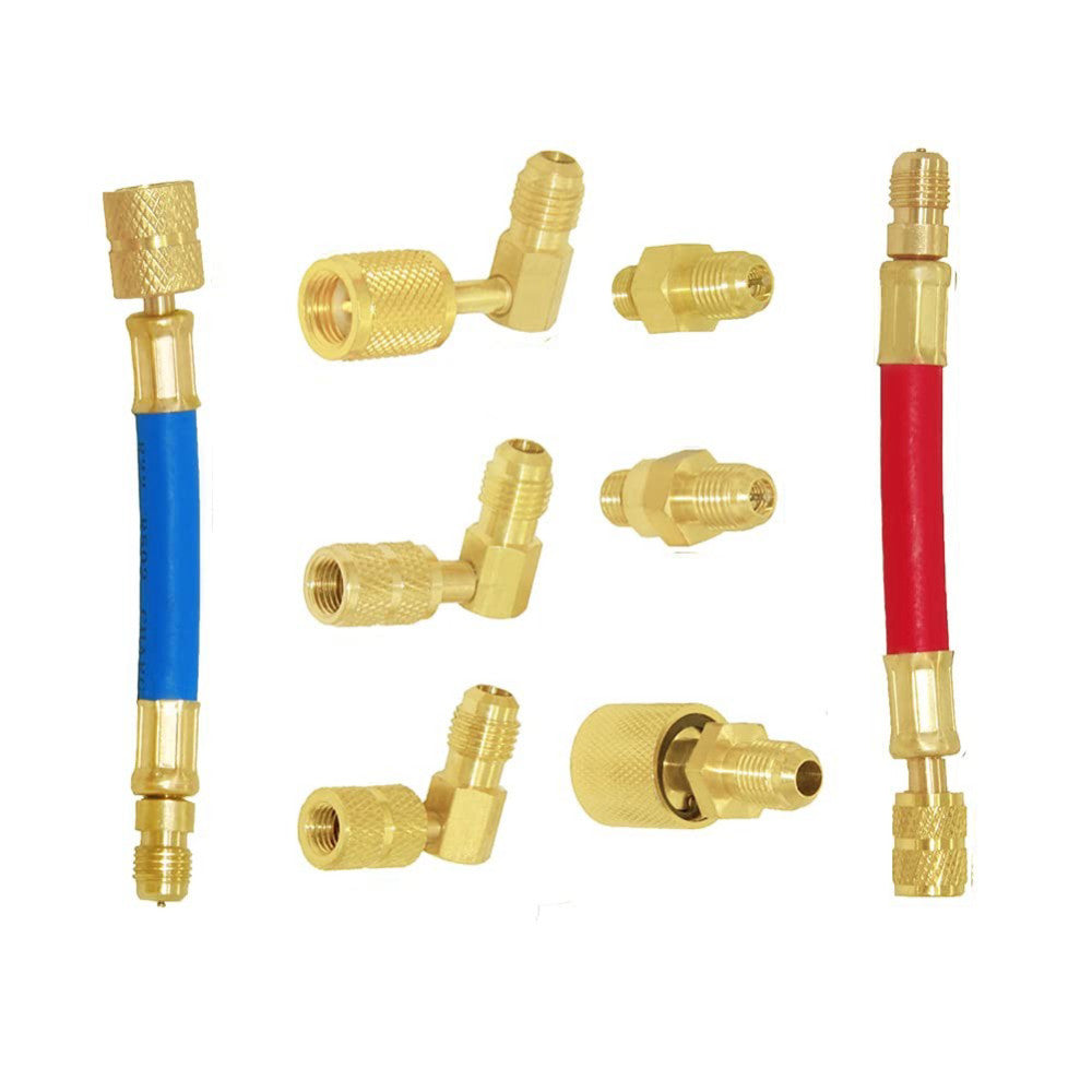 8 PCS Universal R134A R12 A/C Car Air Condition Refrigeration Connector Kit