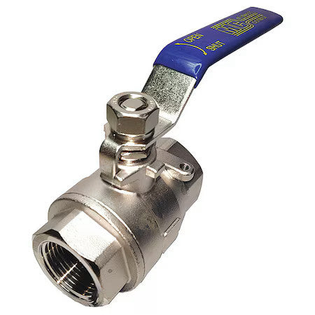 Zoro Select G-Ssv-200Nlh 2" Fnpt Stainless Steel Ball Valve Inline