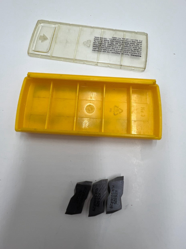 (QTY 3) KENNAMETAL NJK3006R28 SERIES KC5025 INSERTS 110365801 F! RR