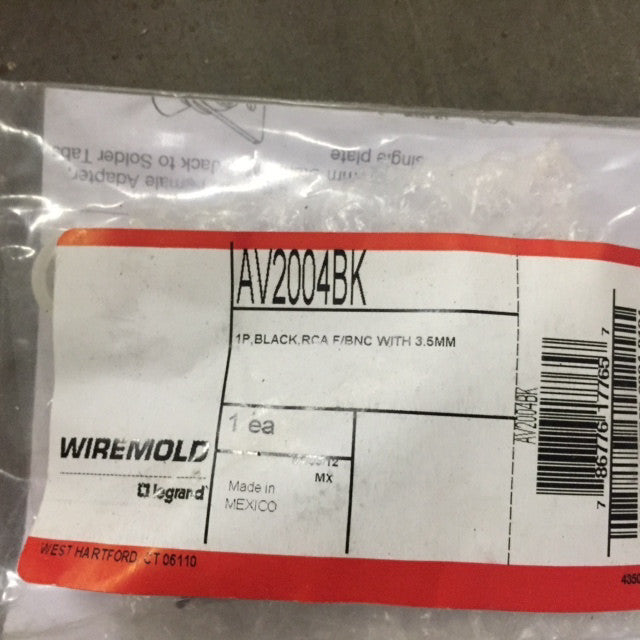 WIREMOLD AV2004BK (NEW)