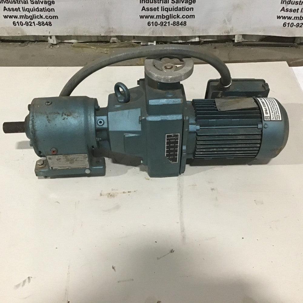 Sew Eurodrive R40D16DT80K4 Gear Motor Ratio 21:61 RPM In 415-2074 RPM Out 19-96