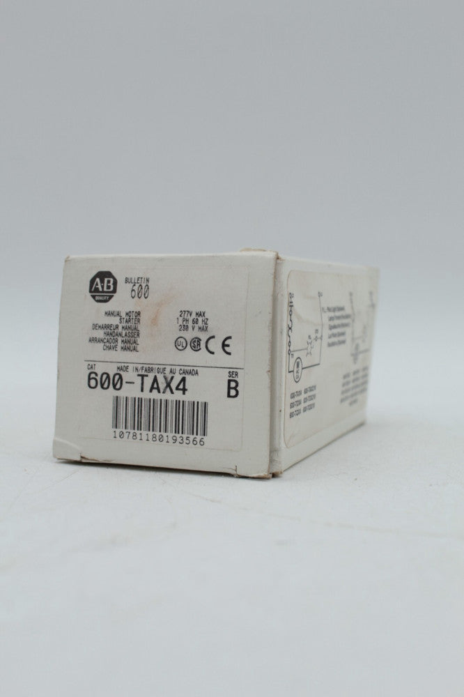 Allen-Bradley 600-TAX4 Manual Motor Starter