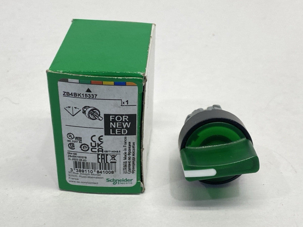 Schneider Electric ZB4BK15337 Iluminated Selector Switch Head Green 22mm 3-Pos