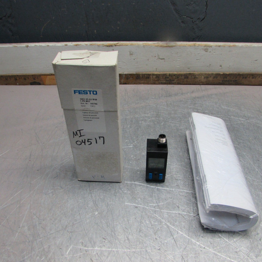 NEW! FESTO SDE1-V1-G2-W18-C-PU-M12 , Pressure Sensor, w/Display, NIB! MAKE OFFER