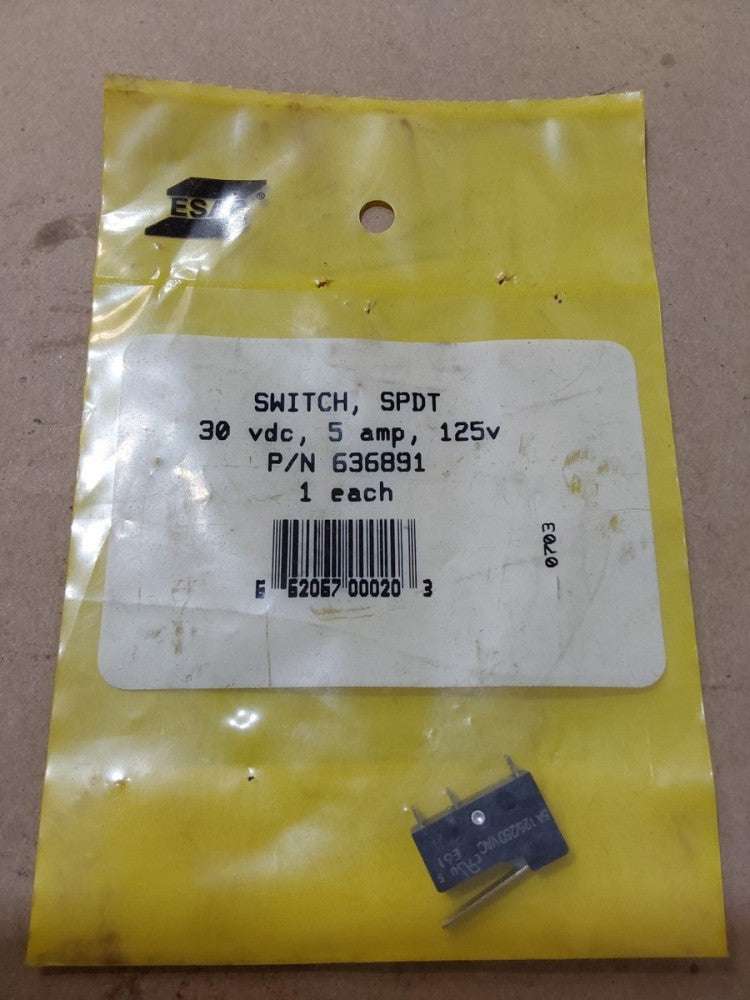 ESAB, SPDT 30 VDC, 5AMP 125V, P/N 636891