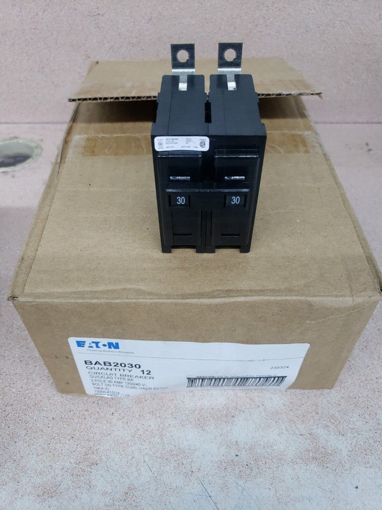 1 NEW Eaton / Cutler Hammer BAB2030 2 pole 30 amp Quicklag BOLT ON