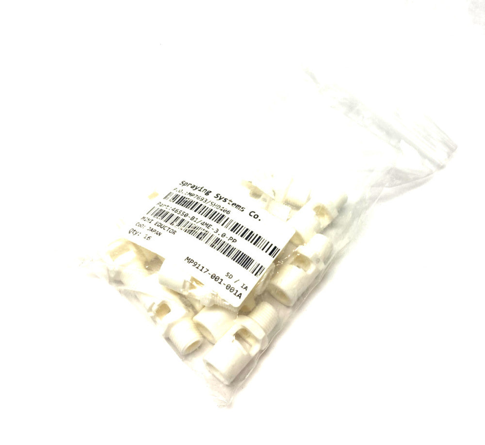Spraying Systems 46550-B1/4ME-3.0-PP Mini Tank Mixing Eductor Poly, PKG OF 16