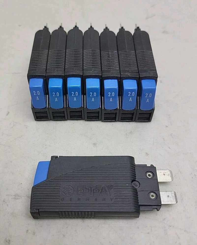 8 Pack ETA 1180-01-2.0A 2 Amp Circuit Breaker 11800120A Used