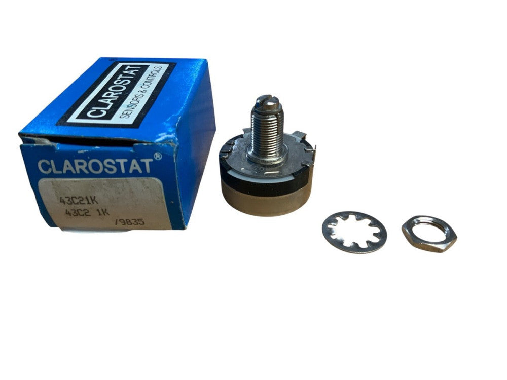 43C2-1K CLAROSTAT POTENTIOMETER 1 KOHM, 2W ROTARY 43C2 SERIES
