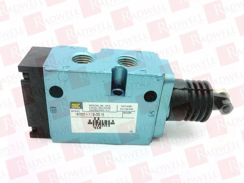 MAC VALVES INC 180001-112-0015 / 1800011120015 (NEW IN BOX)