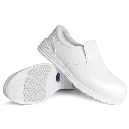 S Fellas By Genuine Grip 595-6M Women's Resistant Work Shoes, White, 6, 595