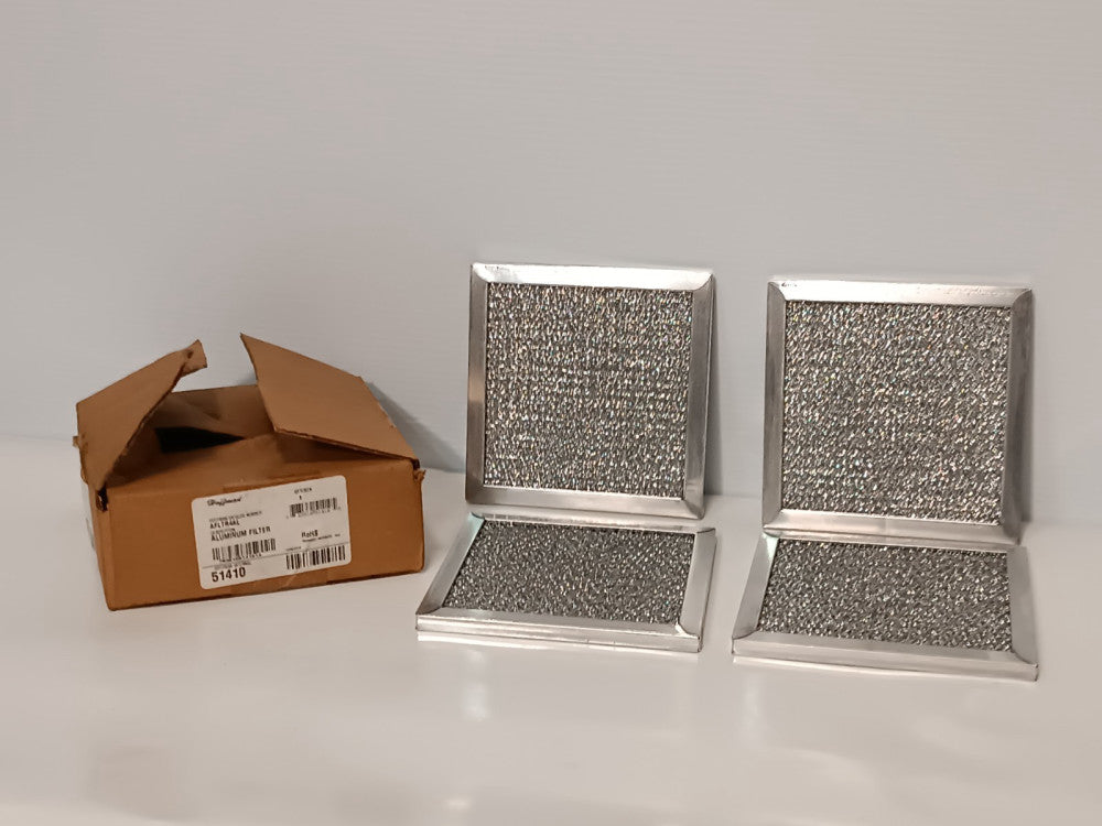 Box of 4: Hoffman AFLTR4AL replacement square aluminum air filters, 51410