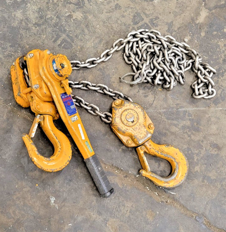 HARRINGTON 6 TON LEVER HOIST CODE LB060B LOT NO L5A-850 CHAIN LENGTH 141 IN.