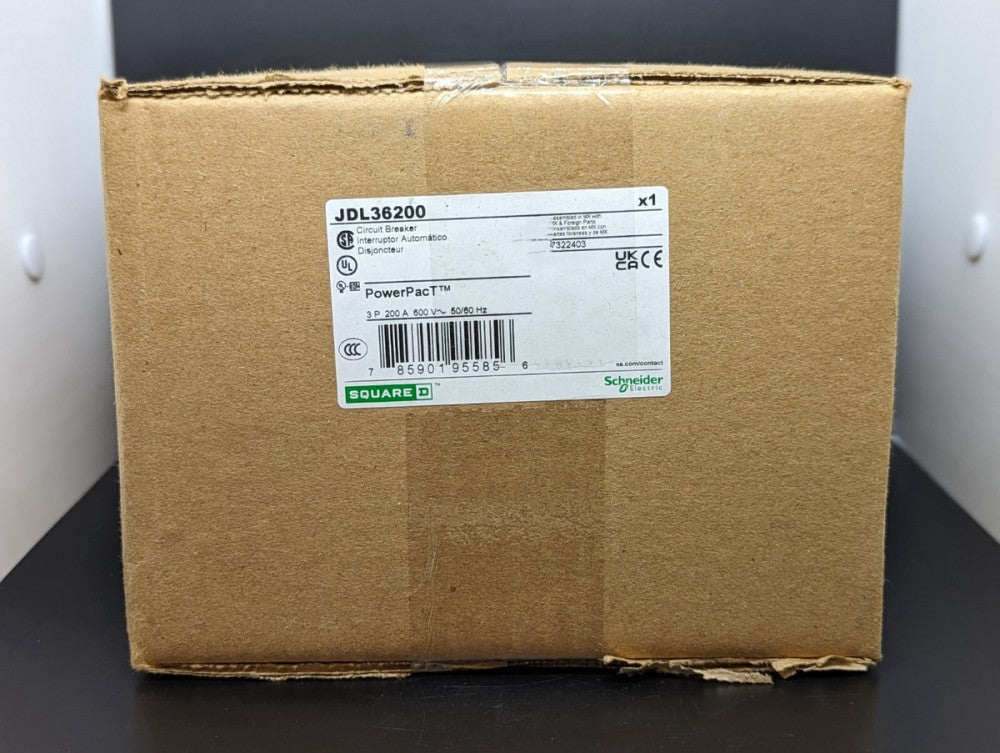 Square D JDL36200 3P 200A 600VAC Circuit Breaker New In Box USA